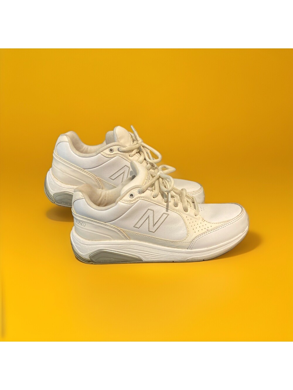 New Balance 928 Women's Size 8.5 2A White Leather Rollbar Walking Shoes WW928WT